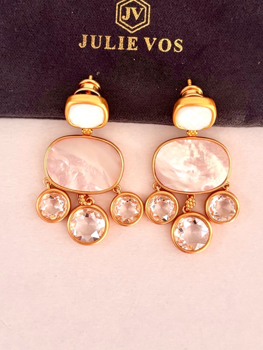 NWOT Julie Vos Kaleidoscopes Chandelier Earring - Picture 4 of 5